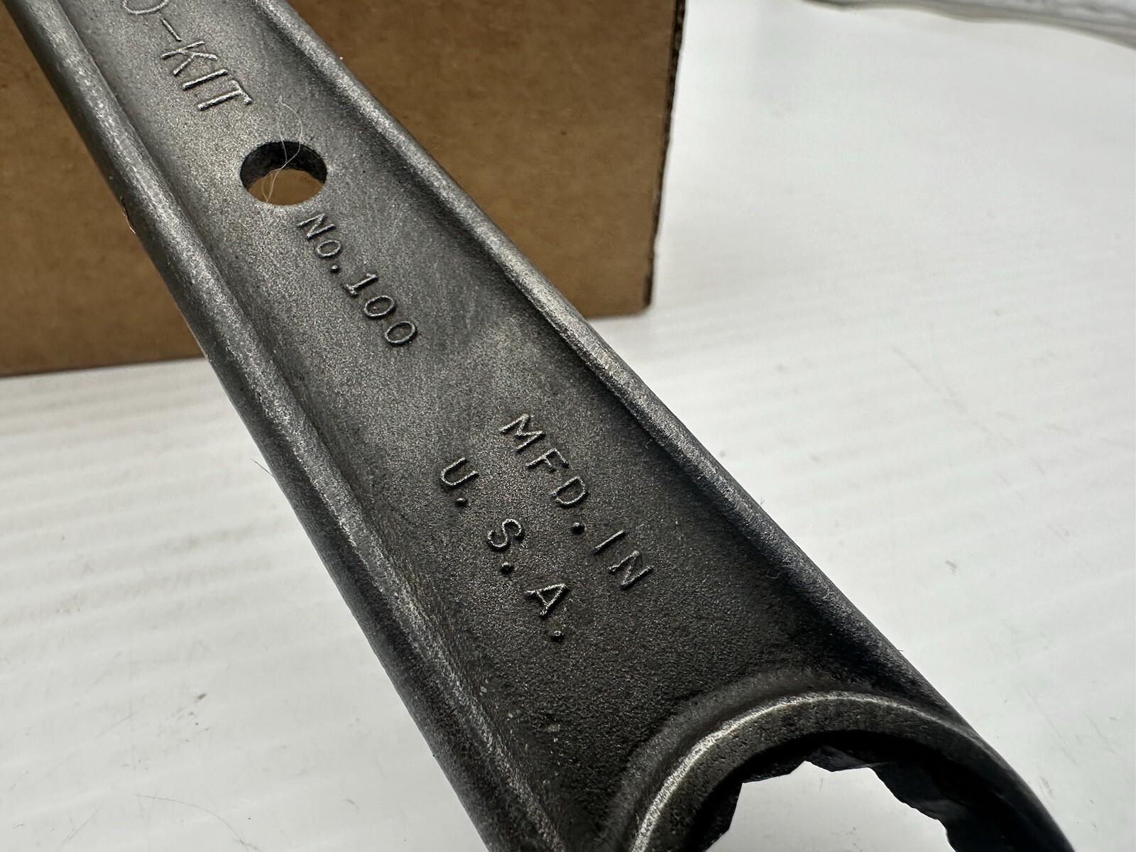 Vintage Auto-Kit No 100 Forged Controlled Steel Wrench Combination 7/8 3/4 USA