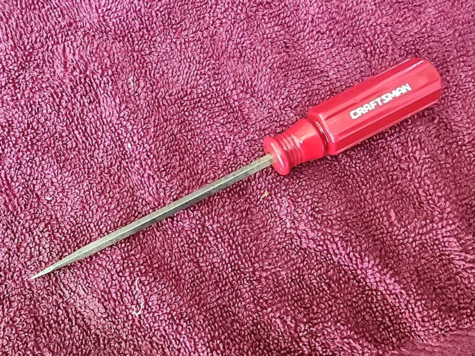 Craftsman USA 41053 L WF Flat Head Screwdriver Red Handle