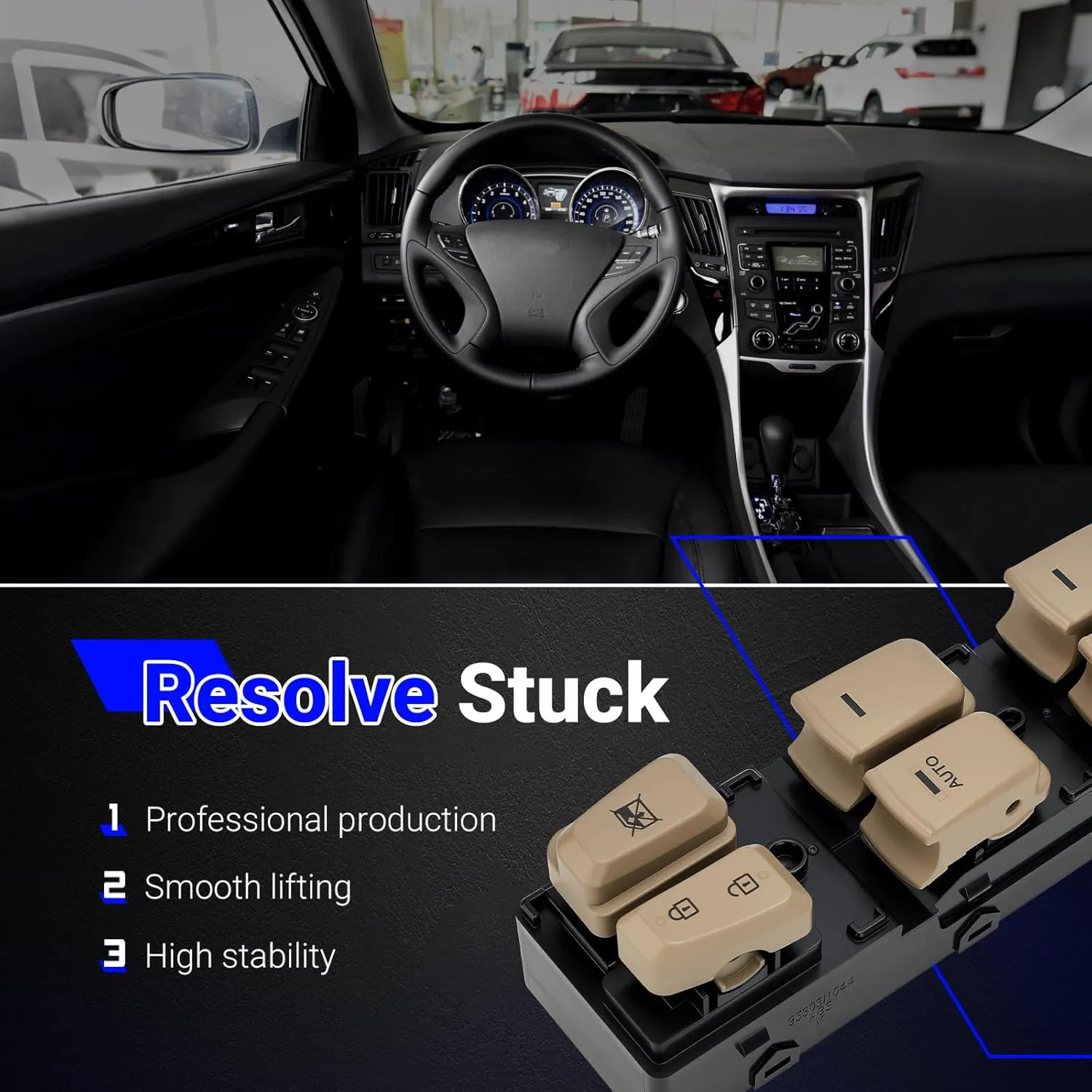 Power Window Switch For 2011 2012 2013 2014 2015 Hyundai Sonata 93570 3S000 New