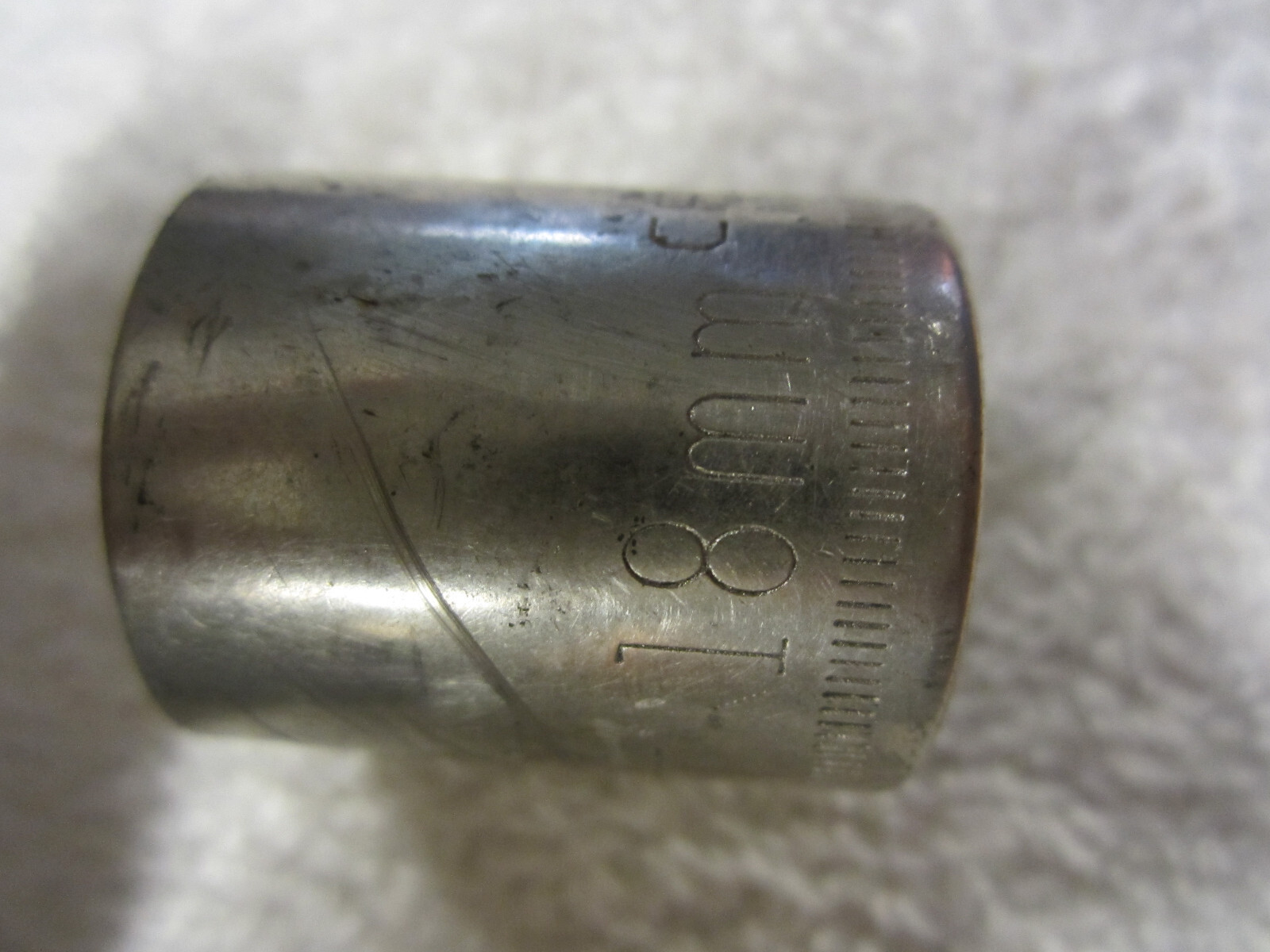 18 mm ad Craftsman 6 Pt 3/8″ Drive Shallow Socket inverted G 43579 USA VTG tool