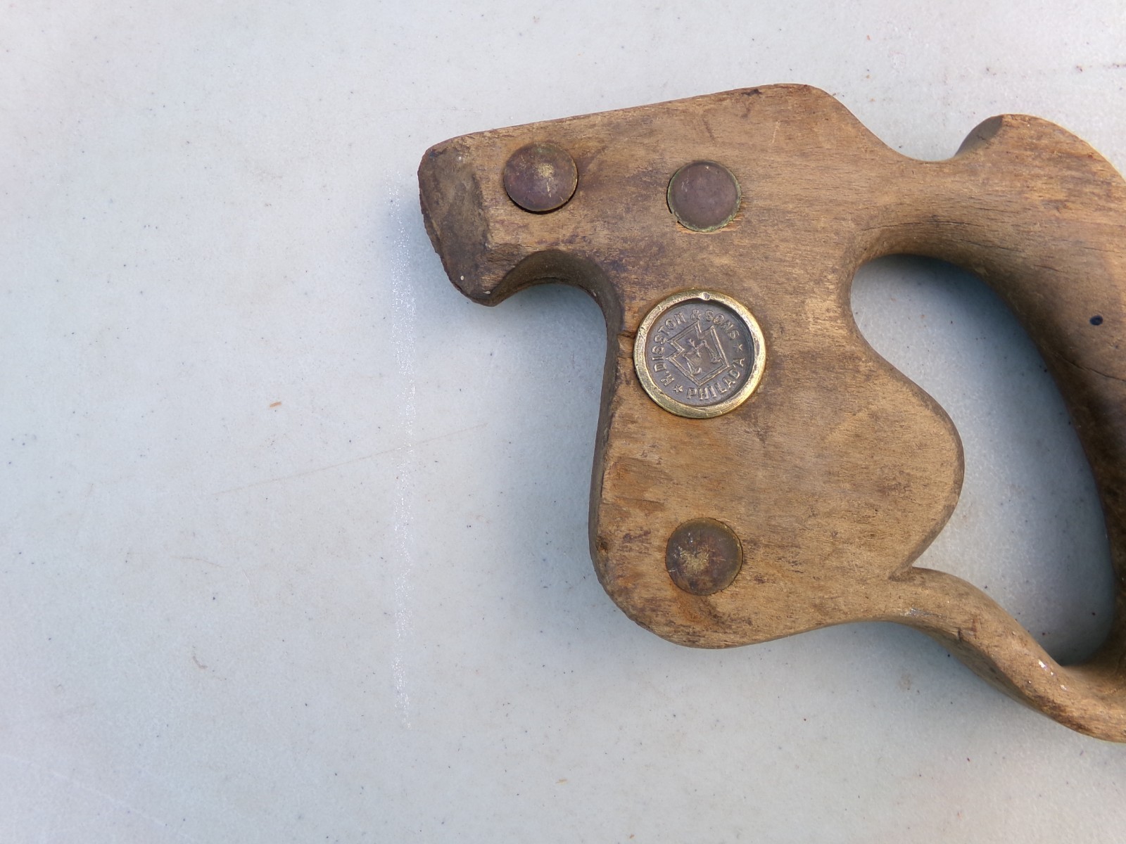 Disston & Sons Hand Saw Handle Vintage Woodworking Tool L33