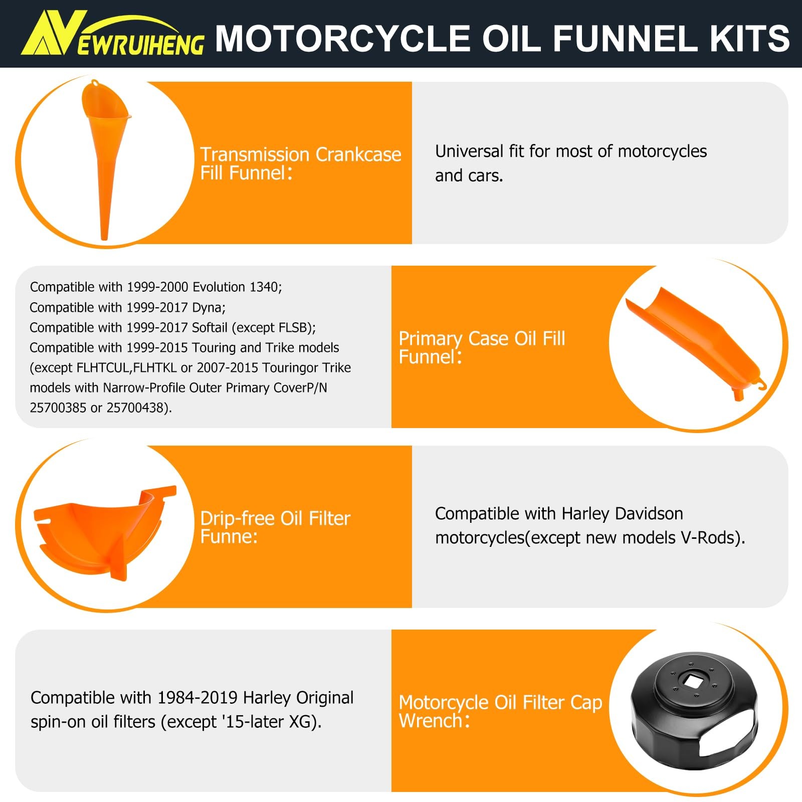 Newruiheng Oil Change Kit for Harley 30 O-Rings