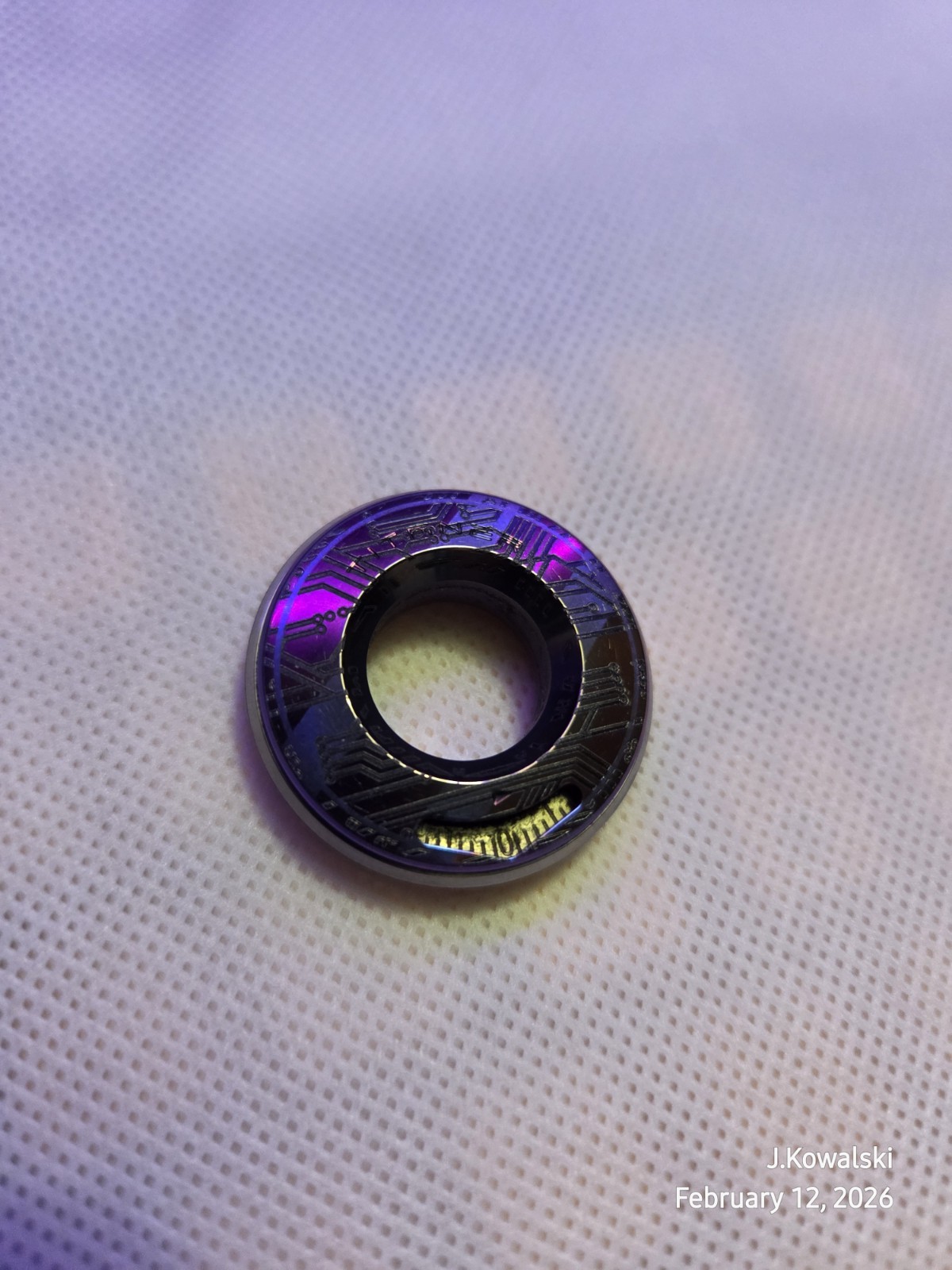 Titaner Tiroler Rolling Ruler Anodized Titanium Purple 10cm Length Measurement