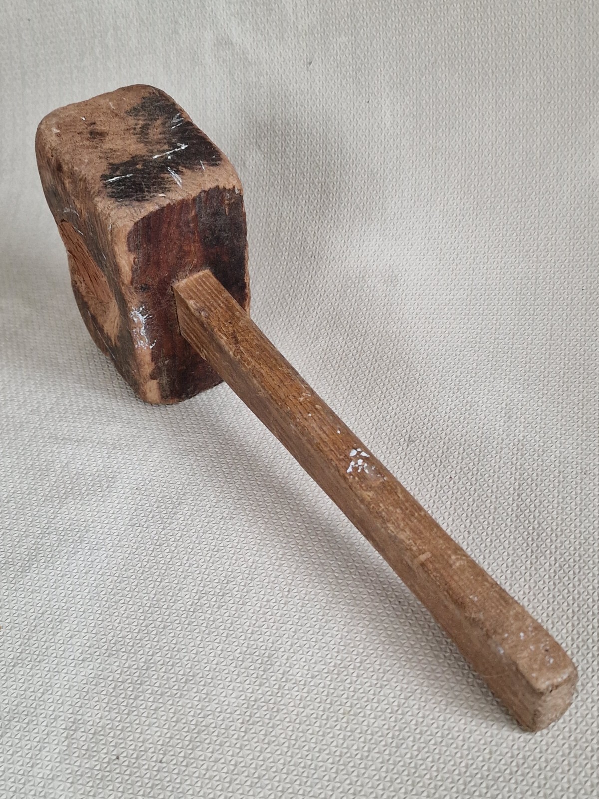Vintage Large 37cm Carpenters Mallet Woodworking Wooden Hammer Old Tool 0.8kg