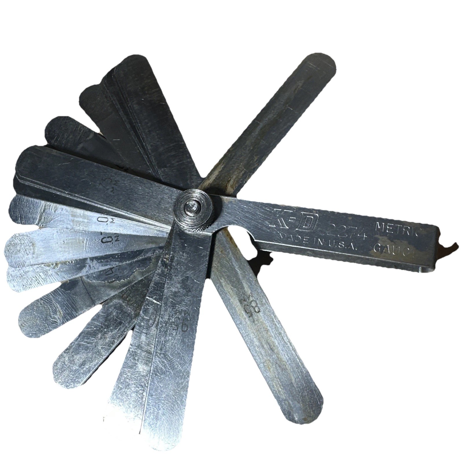 Vintage K-D Tool No. 2274 Metric Feeler Gauge Set
