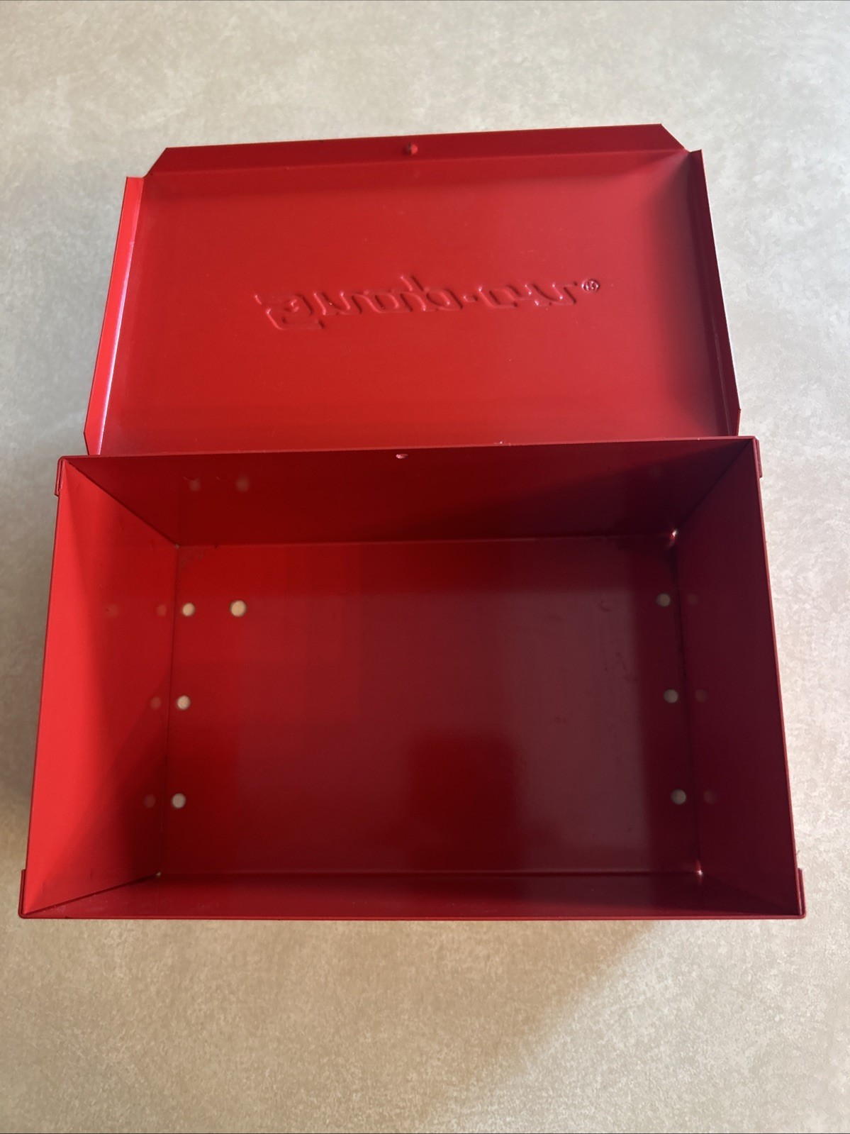 Snap-On Tools RED Vintage Metal Case Storage Box Container Tin KRA 111A – *RARE*