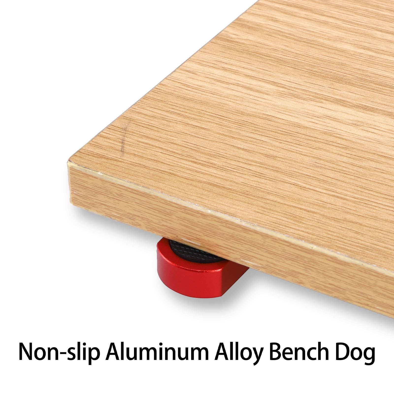 SOUJOY 6 Pack Bench Dog with Non-Slip Pad, 3/4 inch Solid Aluminum Alloy Red