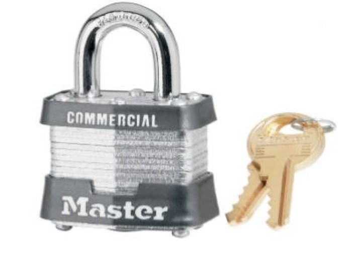 Master Lock #3KA-0464 1-1/2″ Lam Steel Padlock