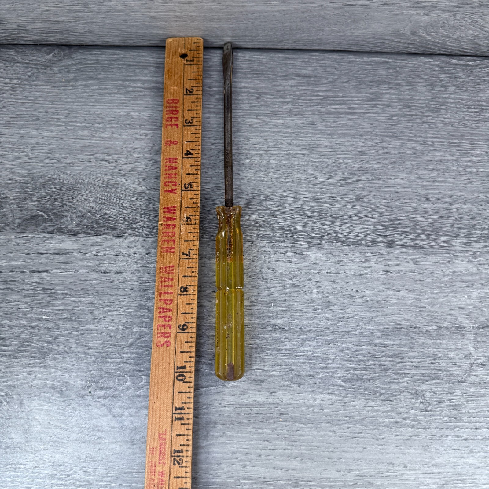 Vtg Bennys Auto Stores Flathead Screwdriver Long-Reach USA 10.25″L – Advertising