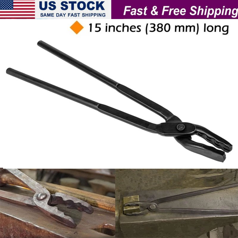 Blacksmith Tongs Wolf Jaw Blacksmithing Tongs For Beginner Bladesmith 15in 380mm