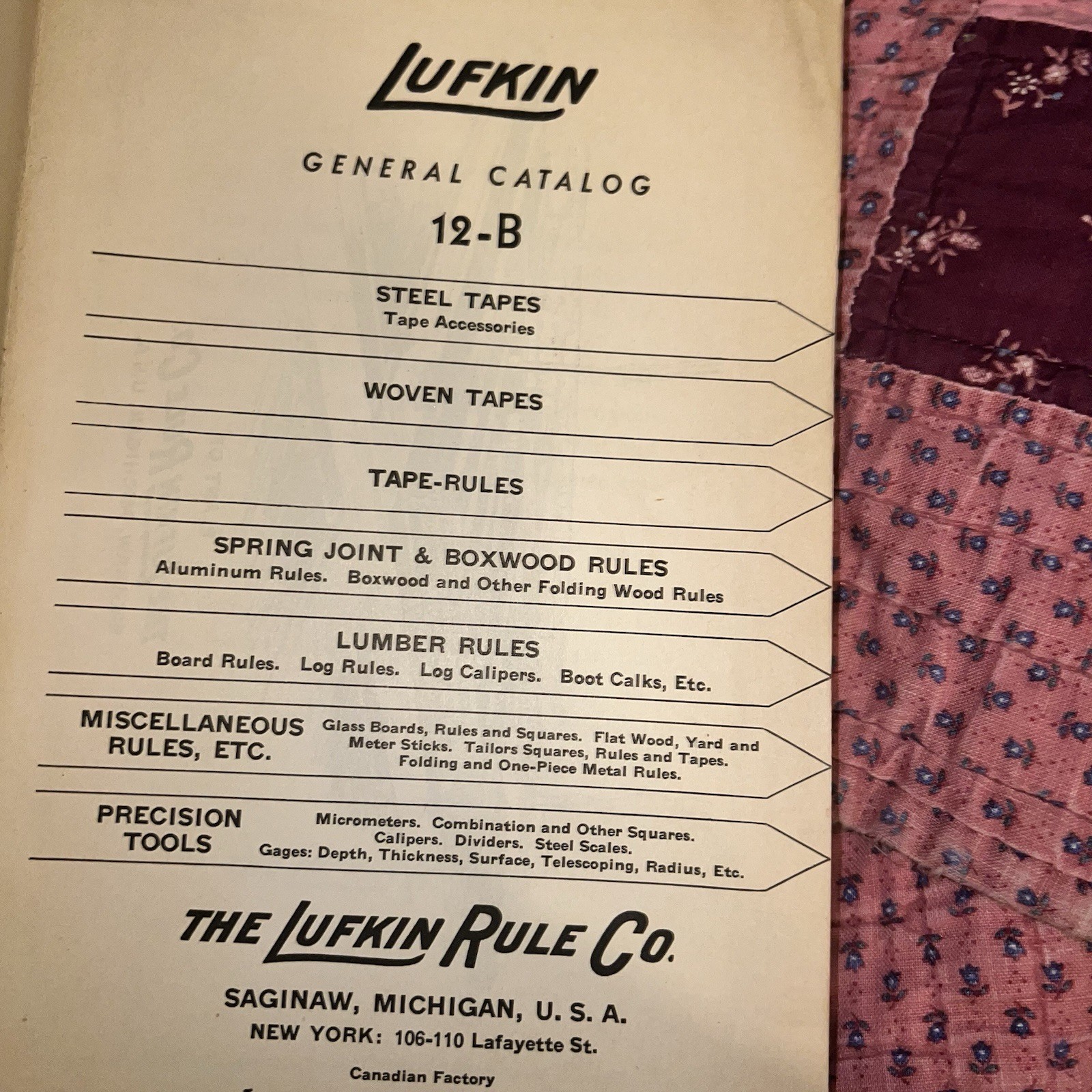 Lufkin 1941 General Catalog 12-B 251 Pages Soft Cover Free Shipping