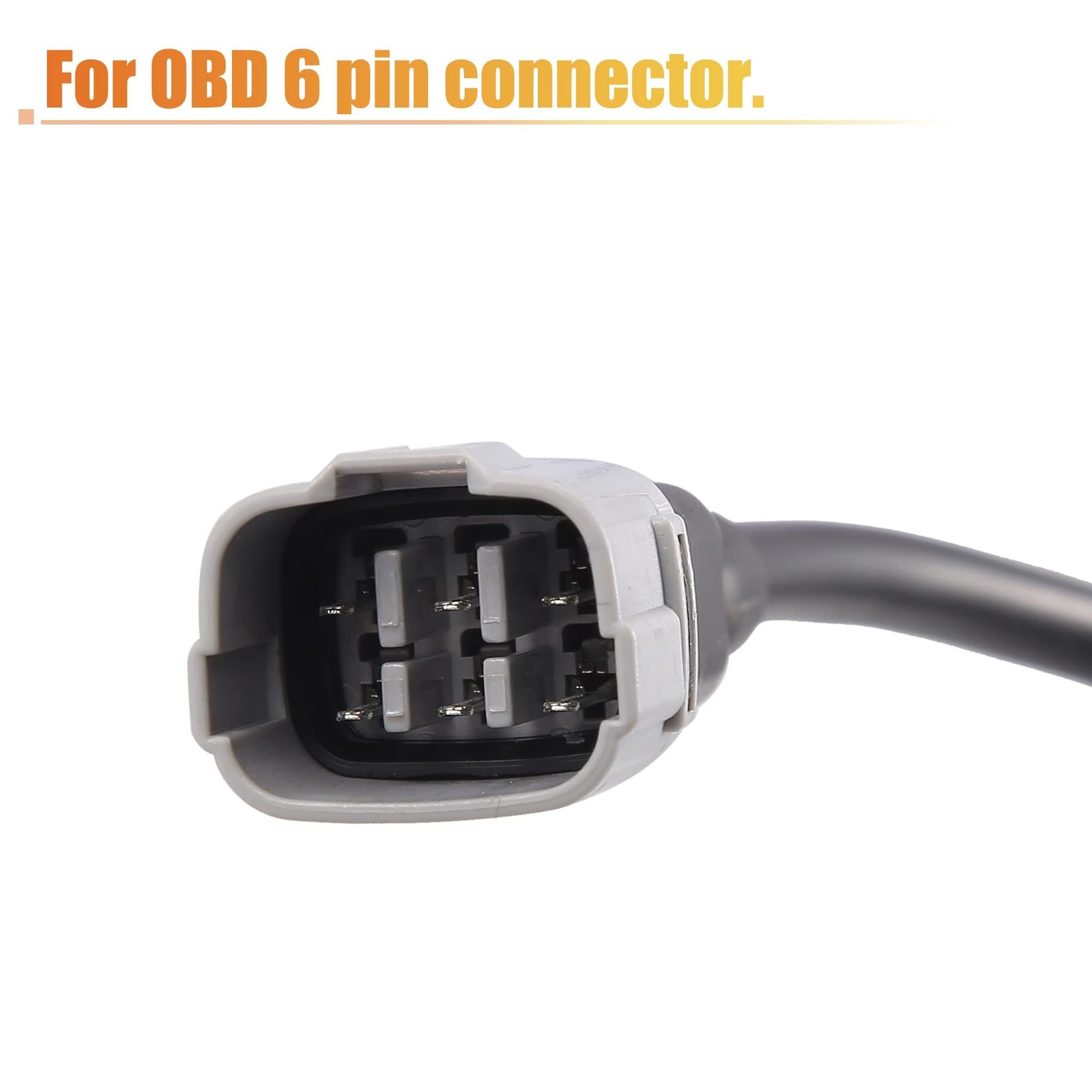 X AUTOHAUX 34.5cm 1.13ft 6 Pin to OBDII Cable Cord Diagnostic Adapter Cable M…