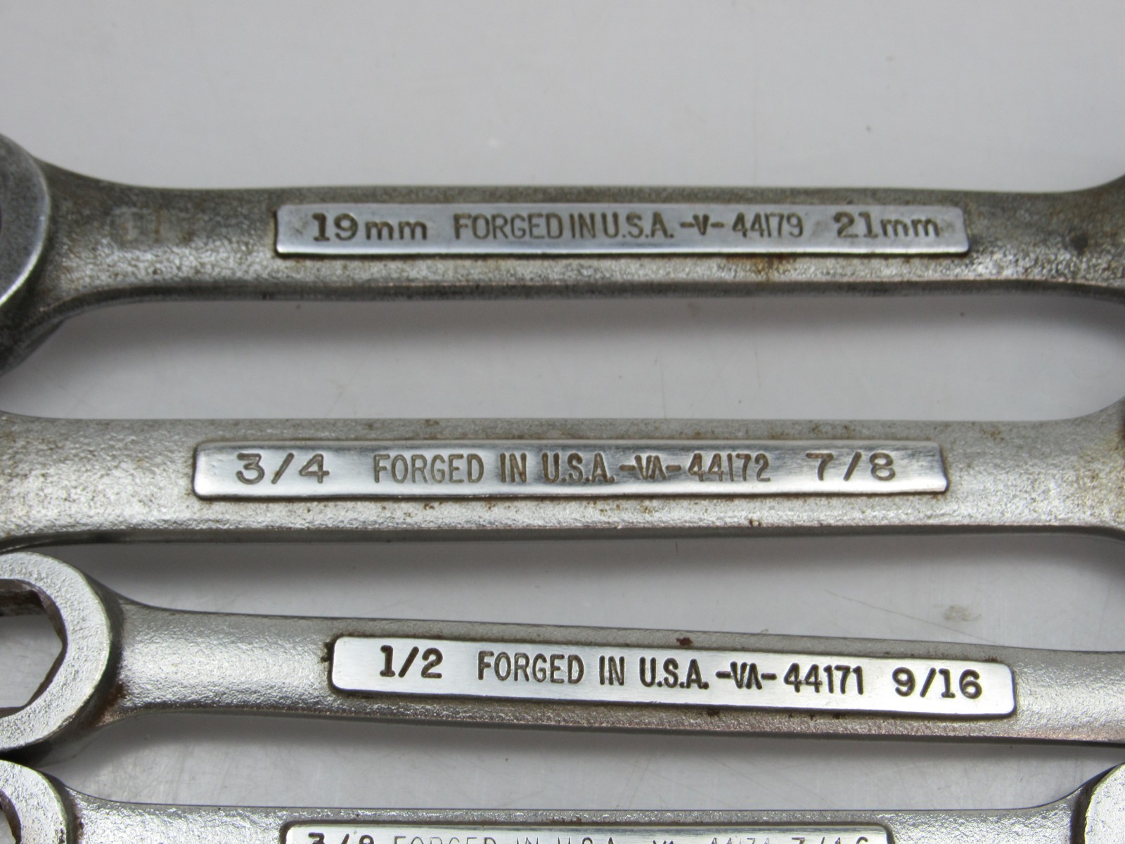 Craftsman Flare Nut Line Wrench Lot SAE Vintage Metric 21mm 19mm 7/8 3/4 9/16