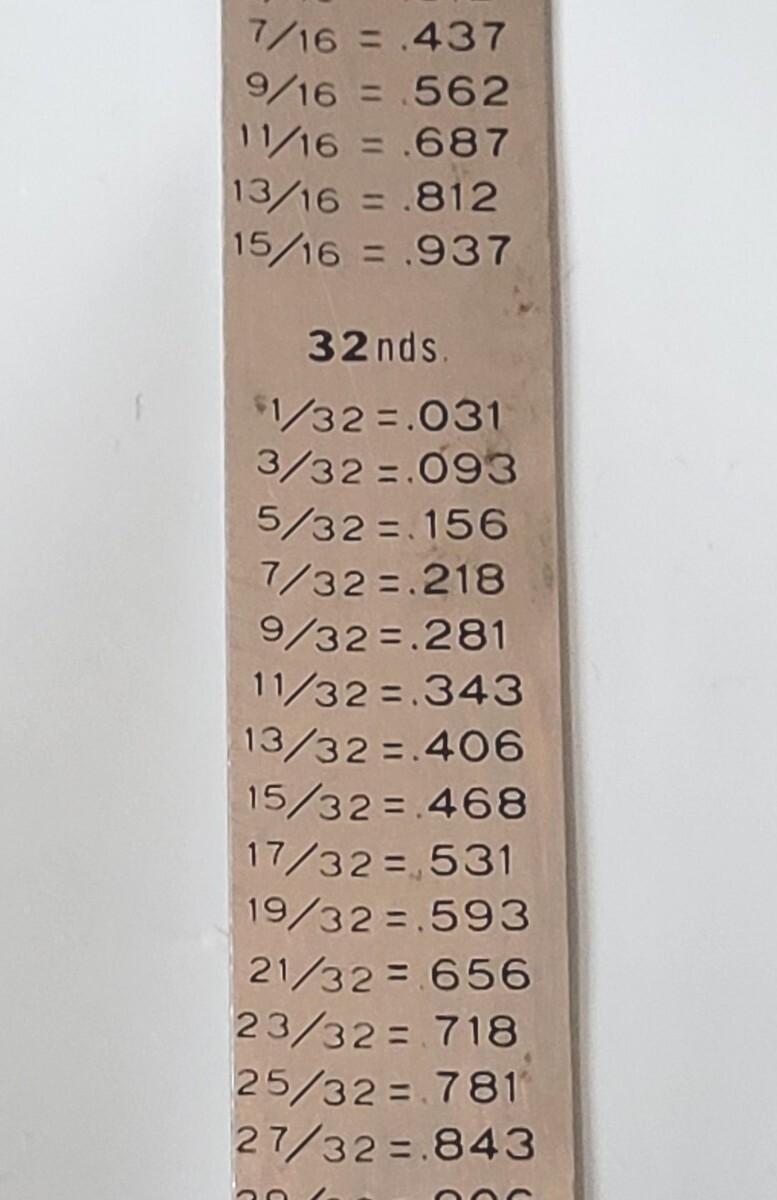 Vintage 6″ Metal Pocket Ruler ,John Crane Dependable Seals