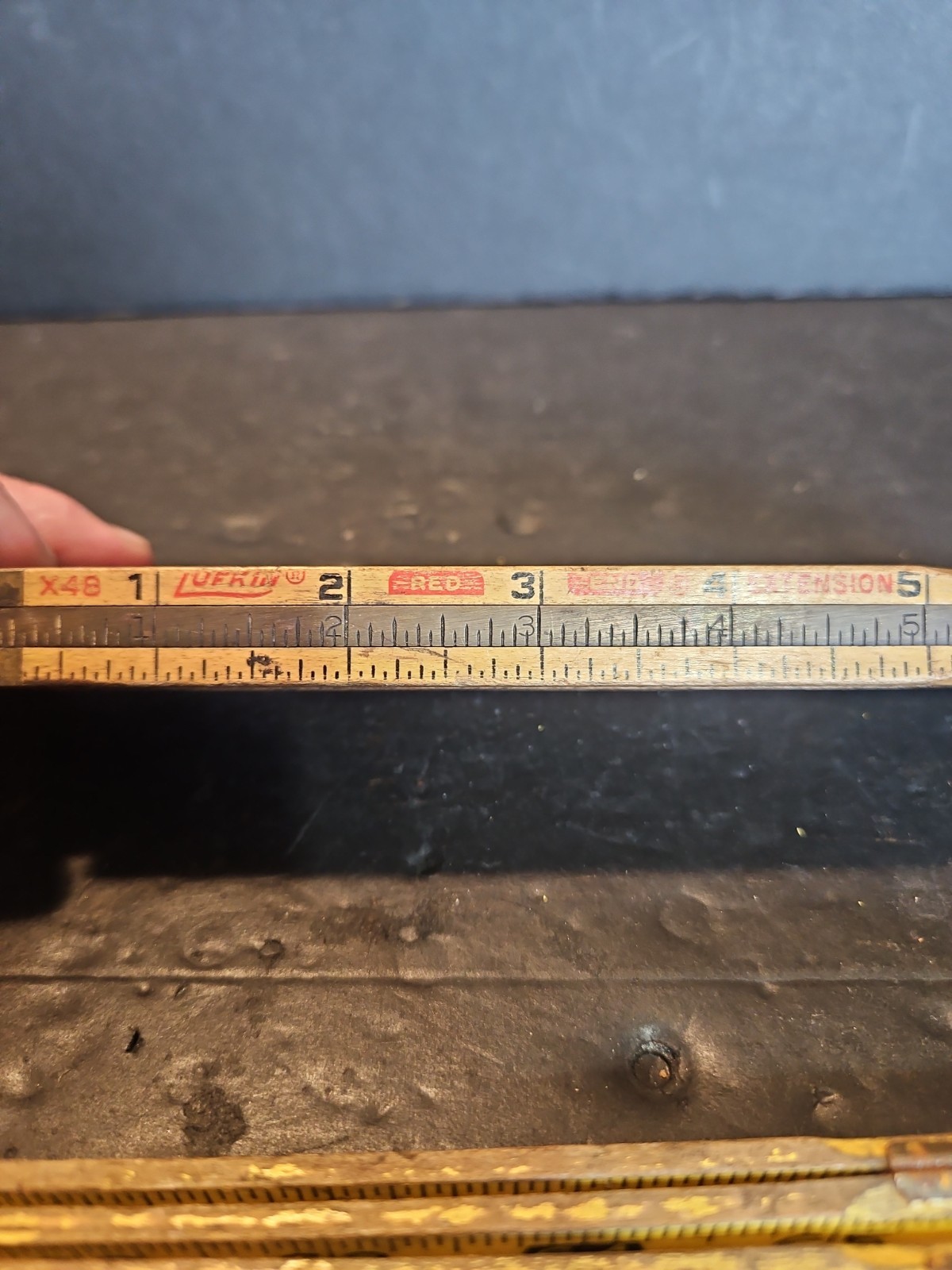 Vintage Lufkin And Stanley Lot Of 3 Foldable Rules To Wood One Aluminum