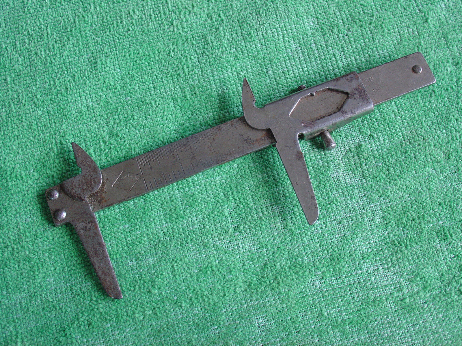 VINTAGE 3″ STEEL CRAFT? INSIDE OUTSIDE SLIDING CALIPER MADE IN USA