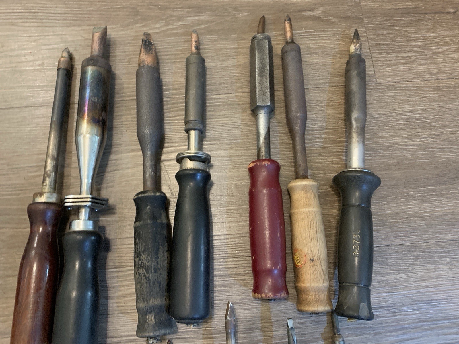 Vintage Soldering irons/holders -Untested-no cords American Beauty, GE, Weller