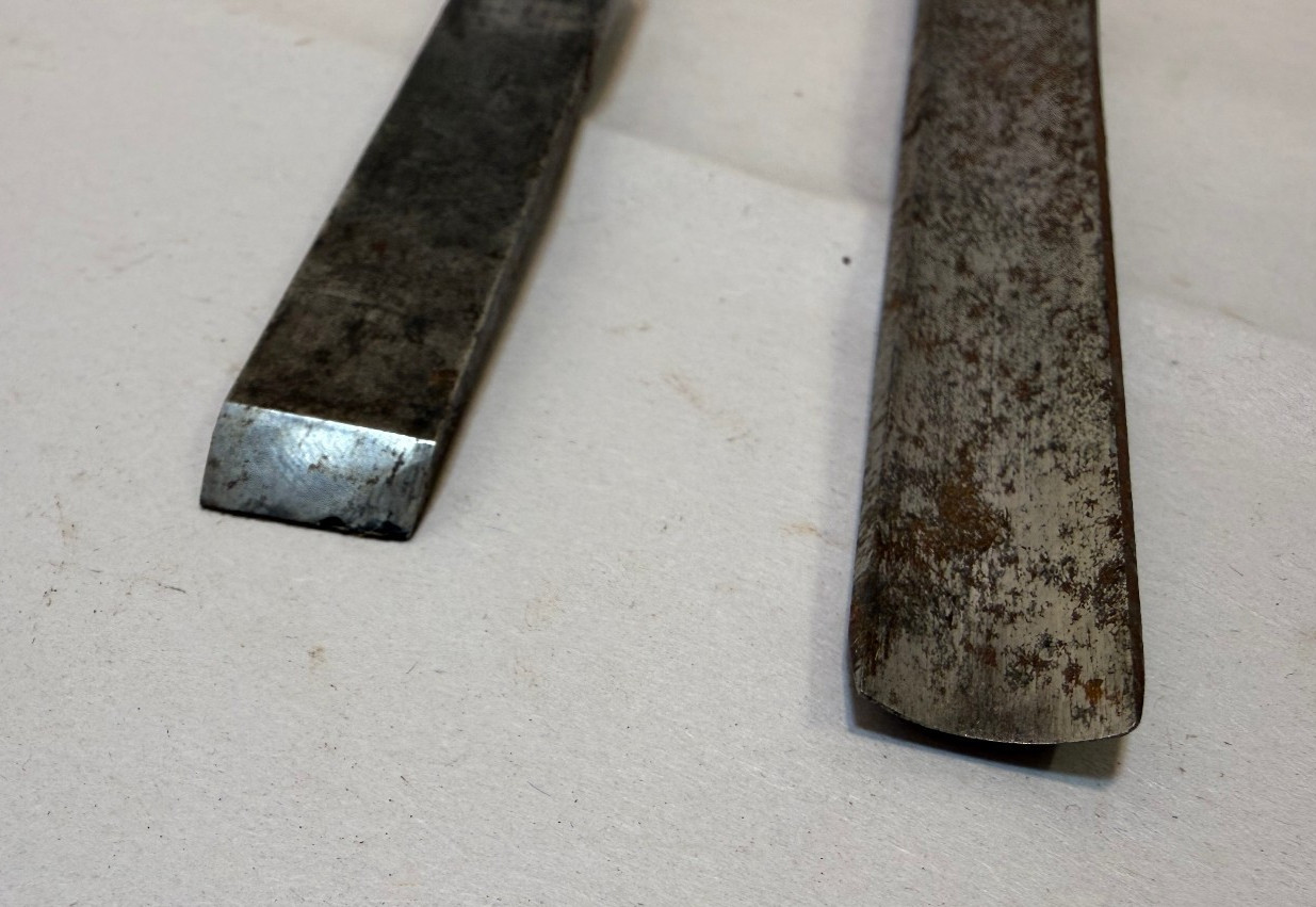 2 x Antique D.R. Barton 1832 Wood Chisel & Carving Gouge