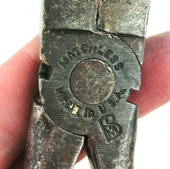 Vintage Bridgeport Hardware Matchless Pliers Steel Lineman Tool made USA *K