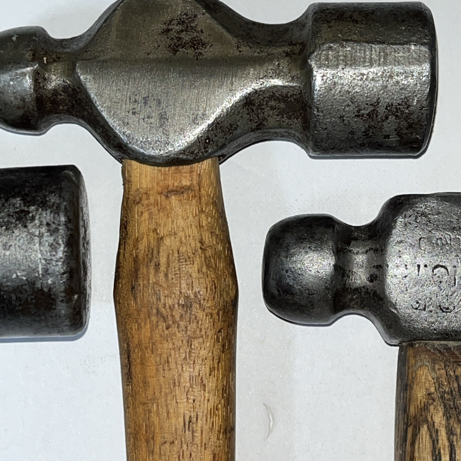 Vintage 4 BALL PEEN HAMMERS 10oz 14oz 17oz 26oz Craftsman Plumb Bond ?