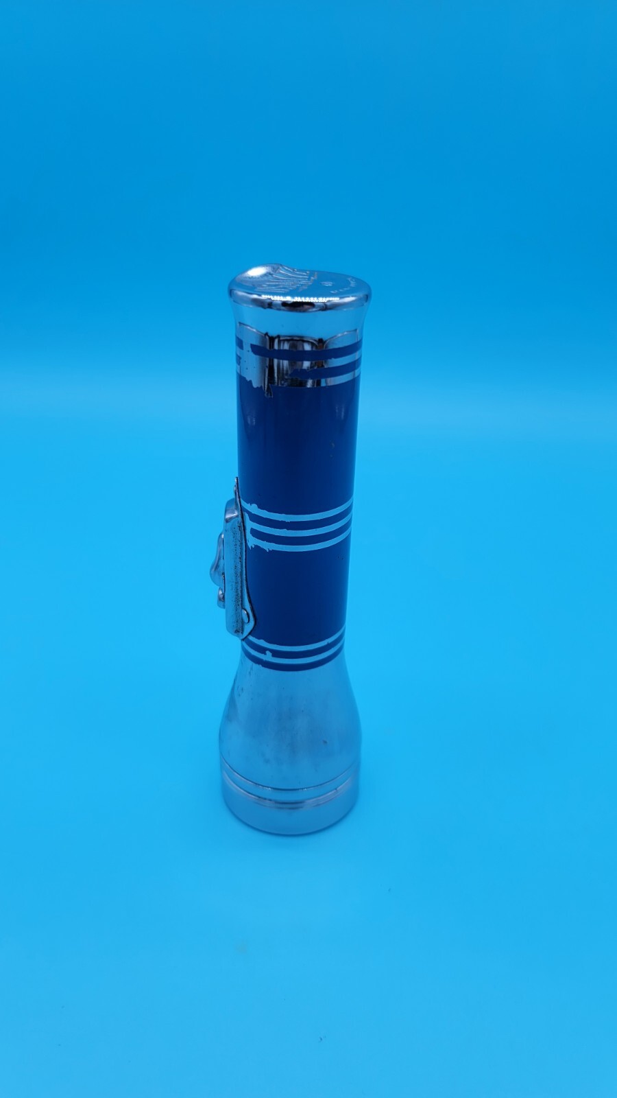 Vintage USALITE Blue & Silver Flashlight Tested