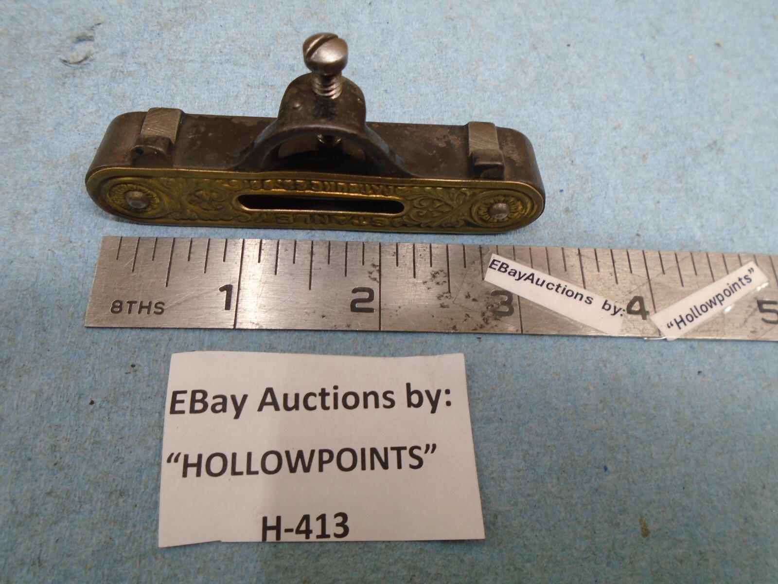 Stanley USA OLD Line Bubble Level Patent Date Jun 23, 1896 3″ Long Brass H413