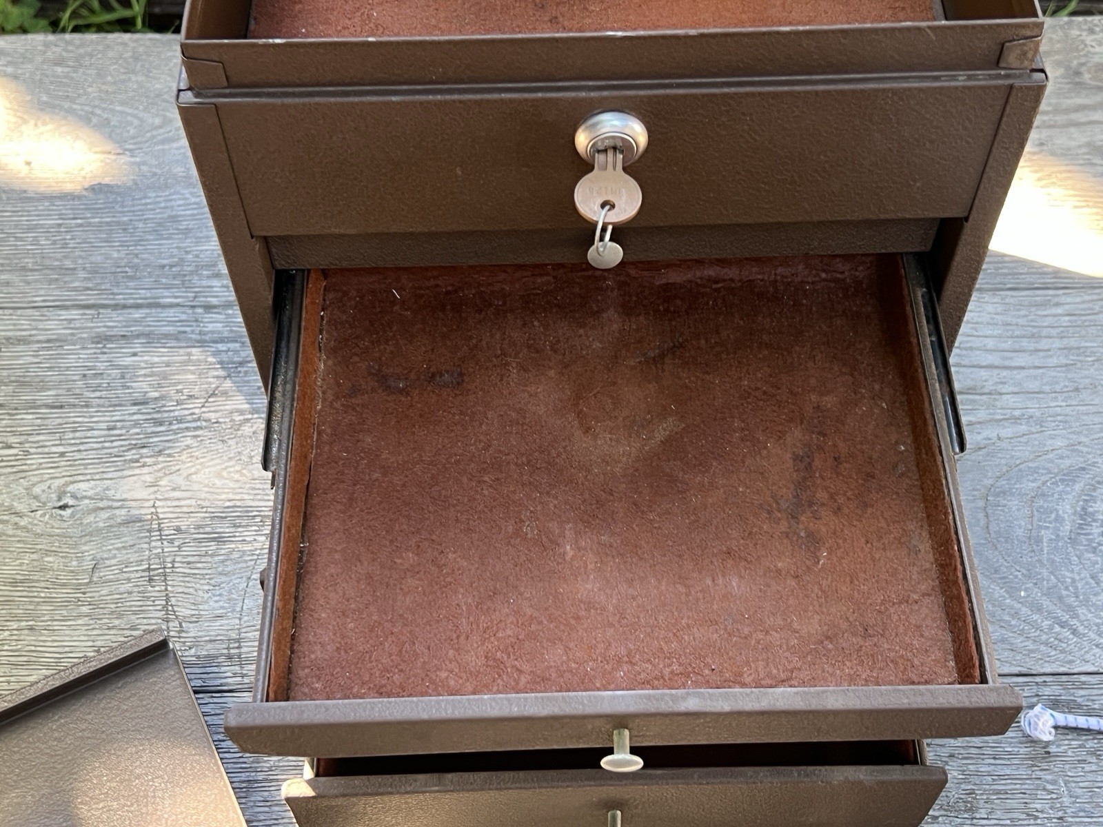 Rare Vintage 70s Craftsman Porta-Box 5-Drawer Machinist Tool Chest Brown Wrinkle