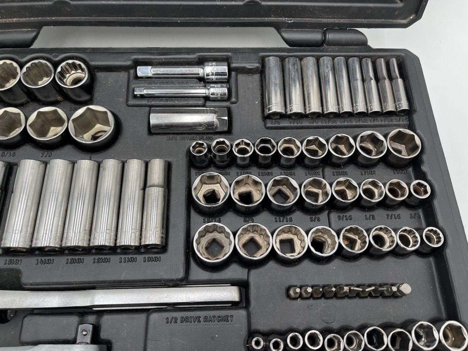 Sears Craftsman 33618 107pc Metric & SAE Socket Set 1/4″ 3/8″ 1/2″ Drive USA