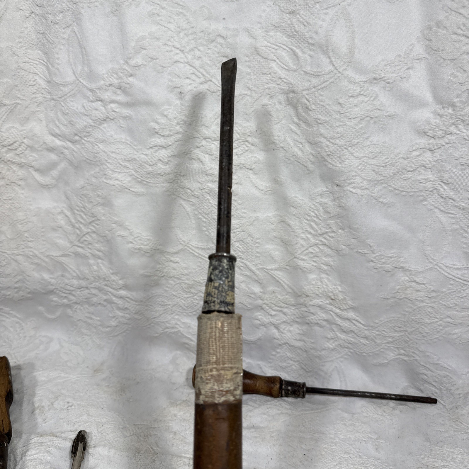 Vintage Wood Handle Screwdrivers and Claw Hammer Most for Parts Or Repair