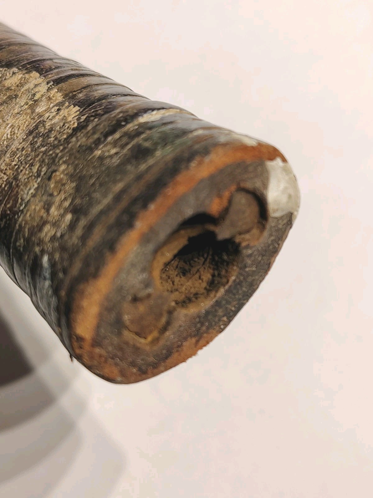 Vintage Stacked Leather Handle Claw Hammer – See Description