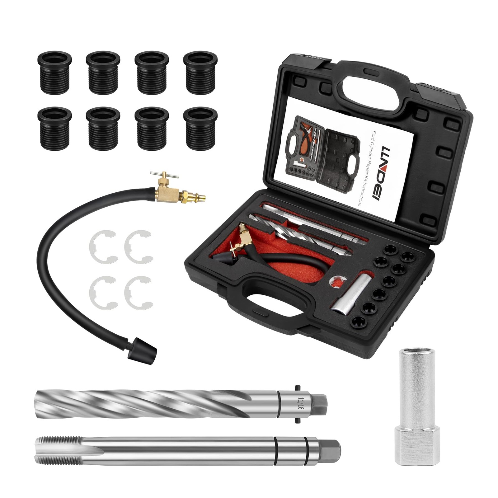 LLNDEI Spark Plug Thread Repair Kit, 38900 Two Valve Ford Triton Tool…