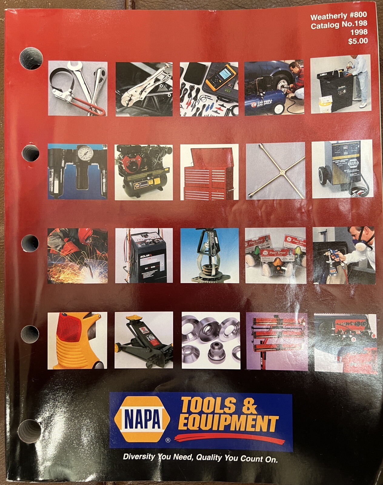 NAPA Tools & Equipment 1998 Catalog 198 Full Color Glossy Weatherly Index 800