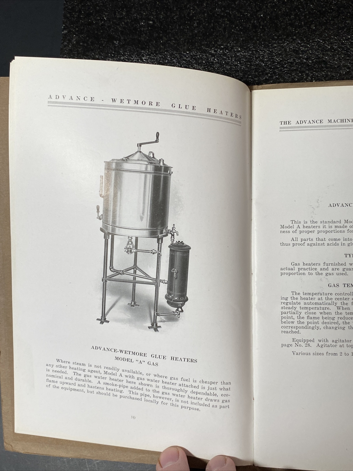 Rare 1916 Catalog Advance Machinery Toledo Wetmore Glue Heater Steam
