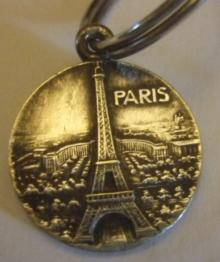 French Key Fob Eiffel Tower Arc De Triomphe