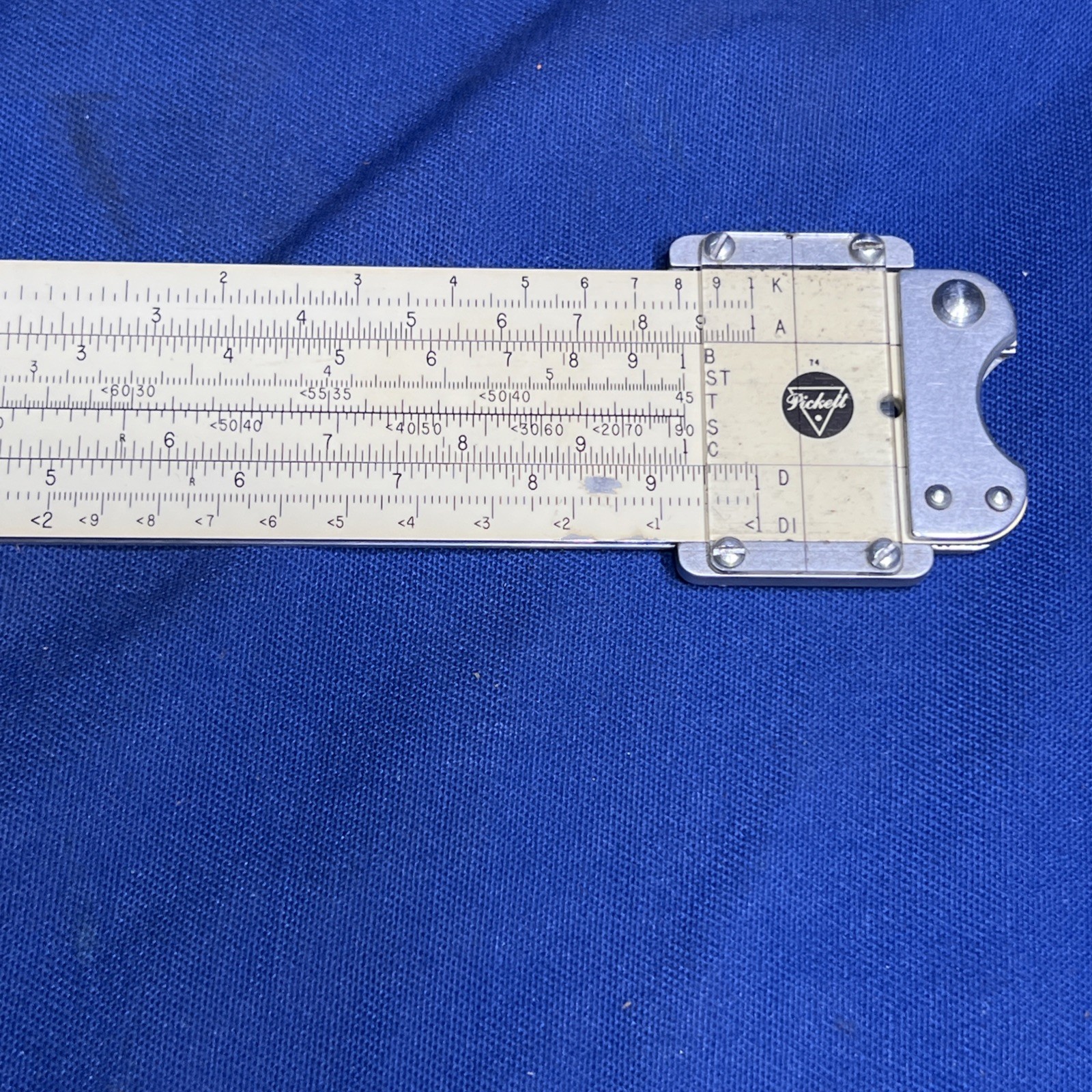 CLOSEOUT Vintage Pickett & Eckel 12″ Metal Slide Rule #271 1010-T w/Leather Case