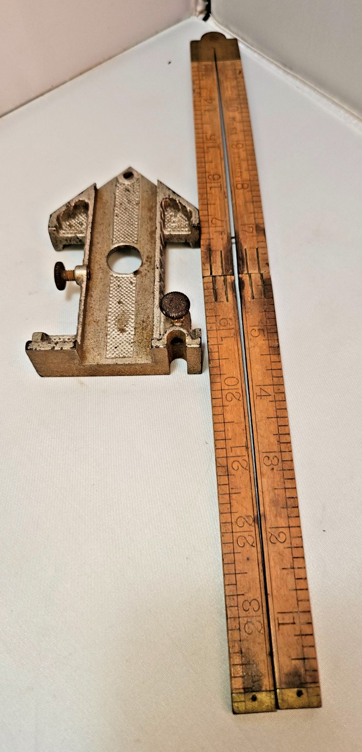Antique Stanley No. 1 Odd Jobs Combination Multi Tool with No. 61 Stanley Rule