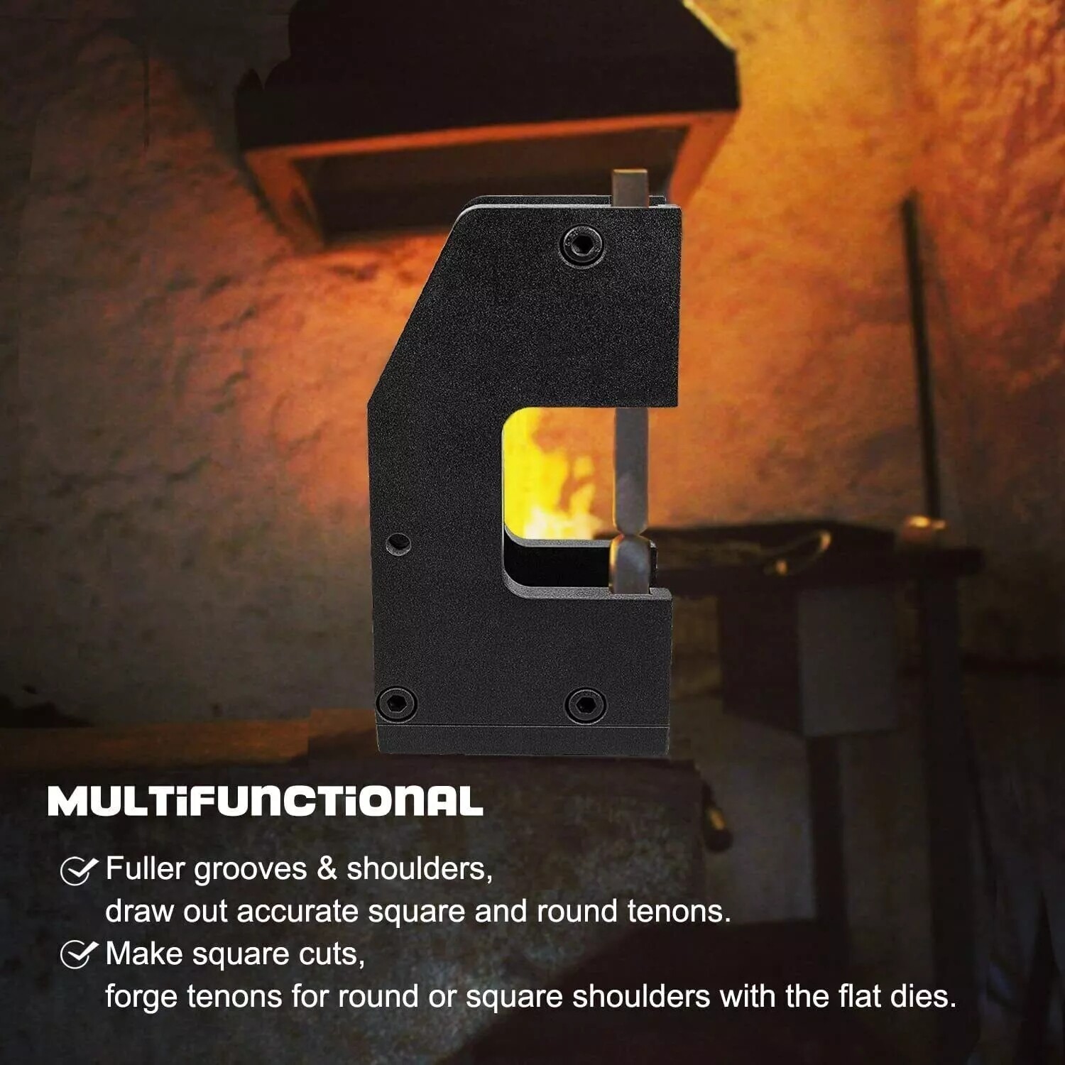 Blacksmith G2 Guillotine Tool Use for Round or Square Shoulders Flat Dies Round