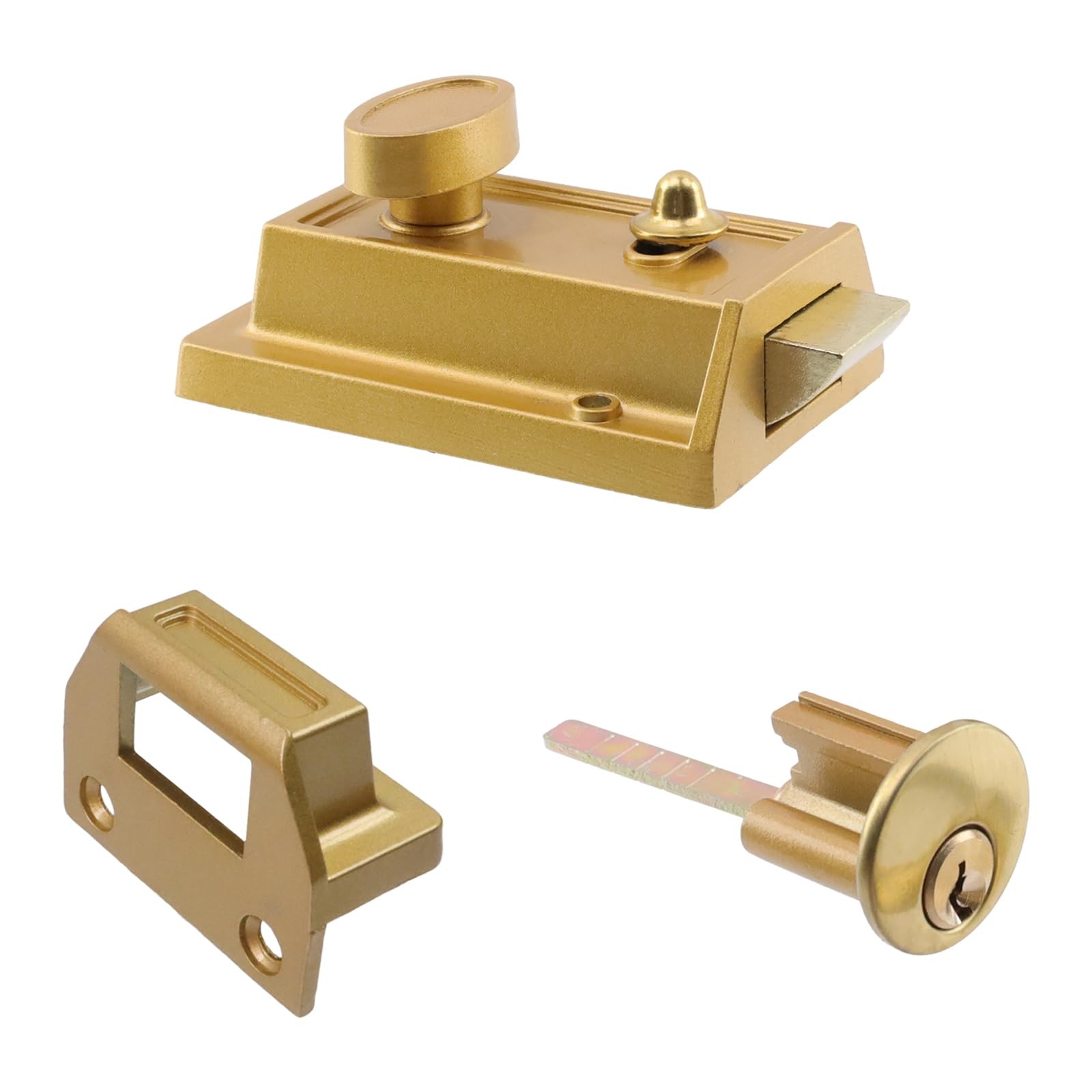 Bitray Night Latch Fit door 35-50MM/1.37 to 1.97 inch thickness., Gold