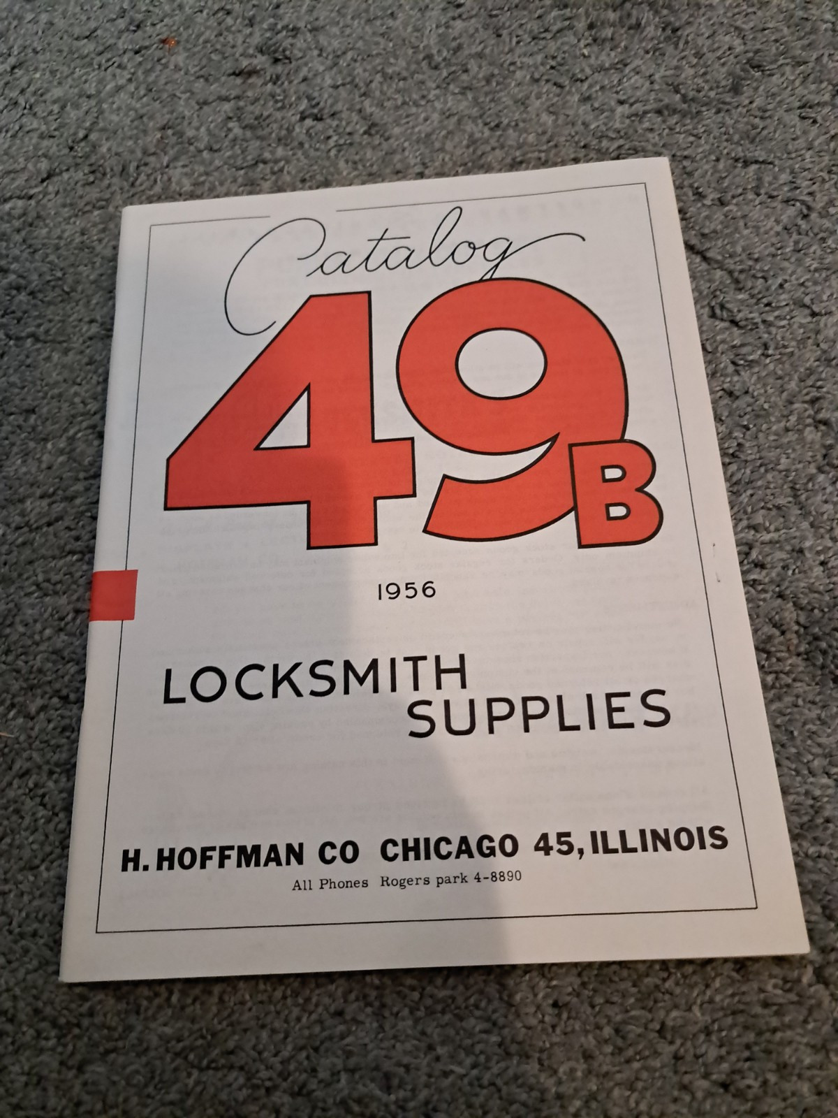 Vintage H. Hoffman Co. Locksmith Supplies Catalog 49B Keys 1956