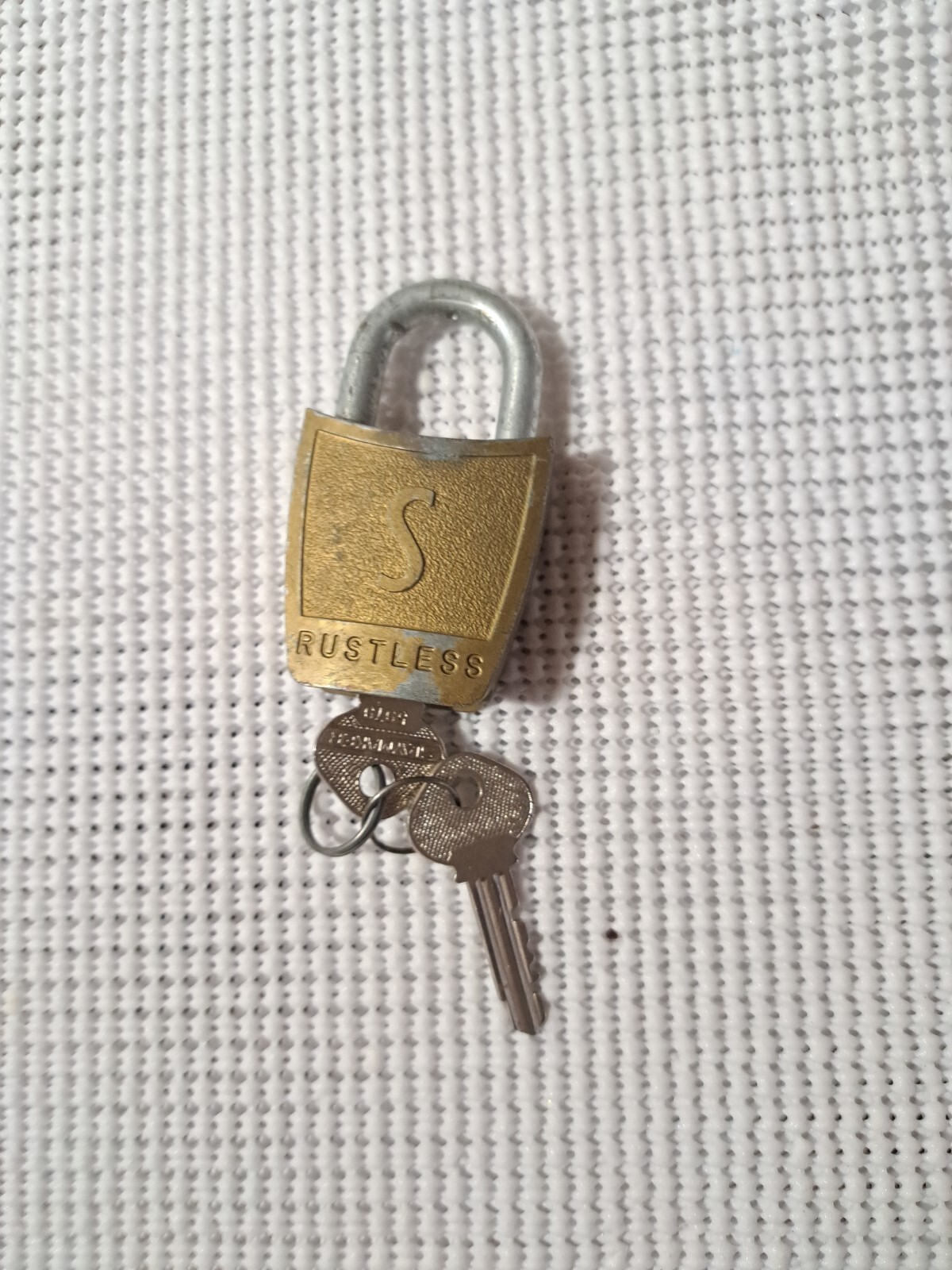 Vintage Slaymaker Rustless Lock with 2l Keys Collectible Old Working Lock