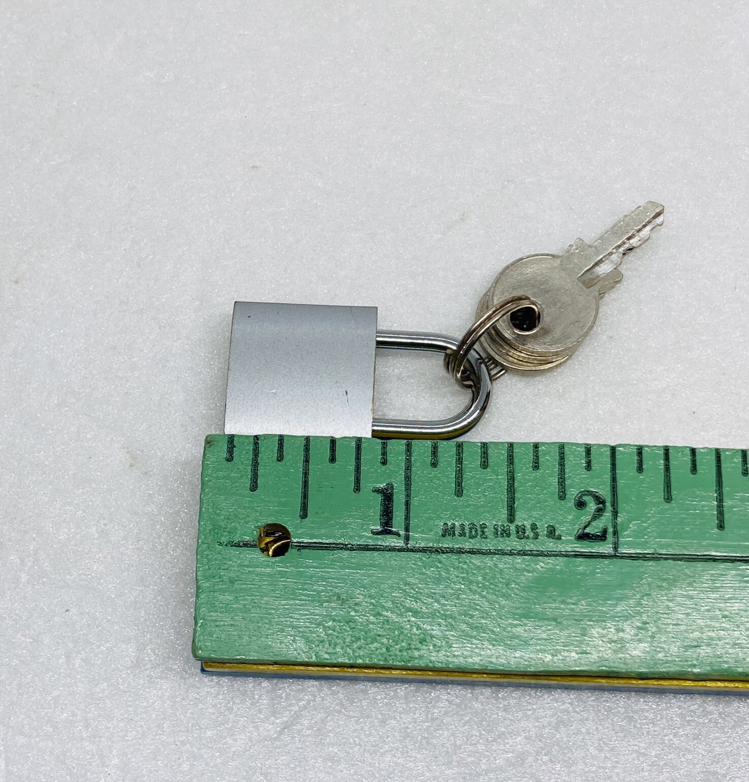 Vintage Brass Silver Tone Padlock Backpack Travel Luggage Lock Bag 1.75” 18