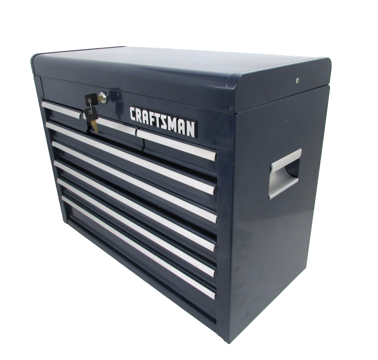 CRAFTSMAN 8-DRAWER TOP TOOL BOX BLUE w/ KEY, 26” x 19” x 12”, 706.657640, USA