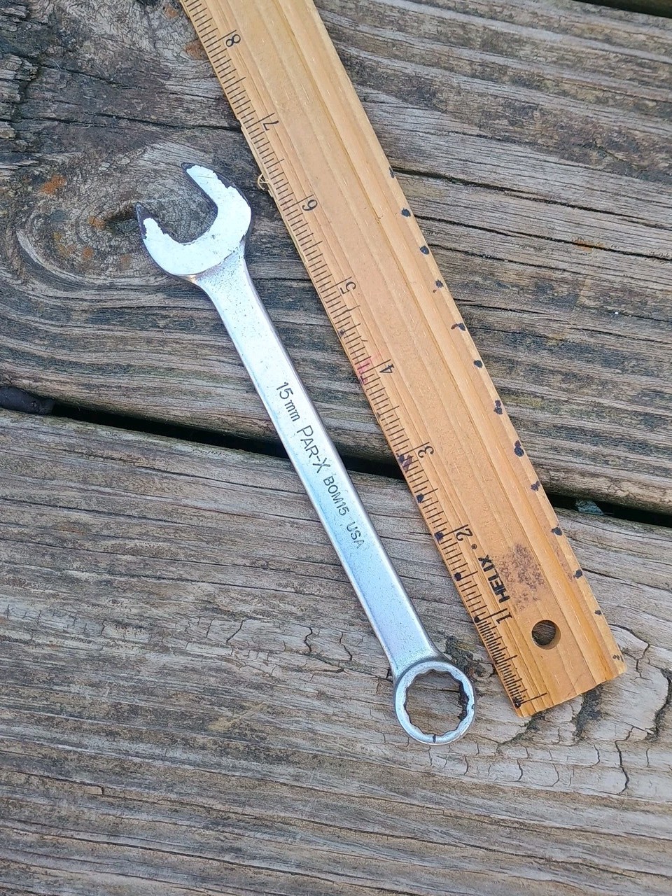 Vintage Par-X By Snap-on 15mm 12 Point Combination Wrench BOM15 USA