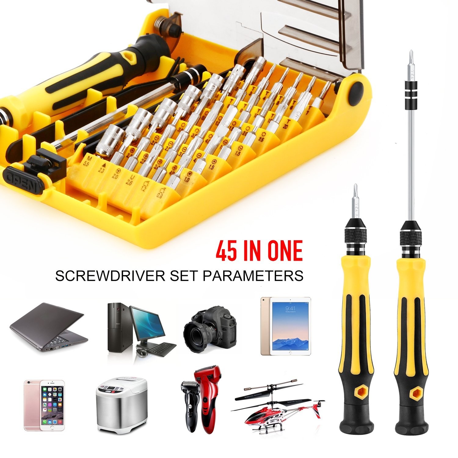 45 in 1 Mini Screwdriver Set, VCOO Torx Bit Tools Set, Small Precision Screwd…
