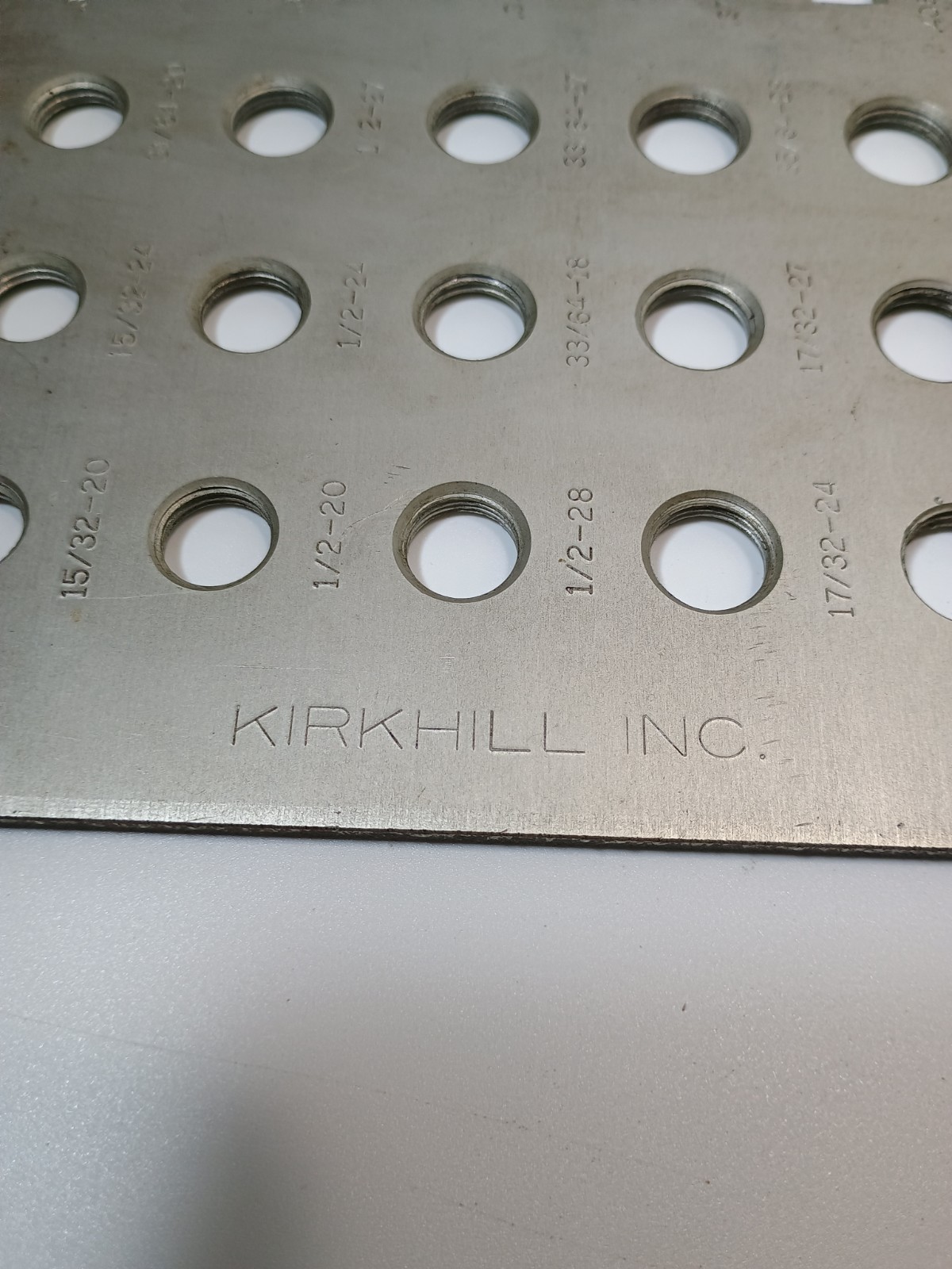 Vintage Kirkhill Inc. Thread gauge for Seats, Bibbs, Nuts and Bolts