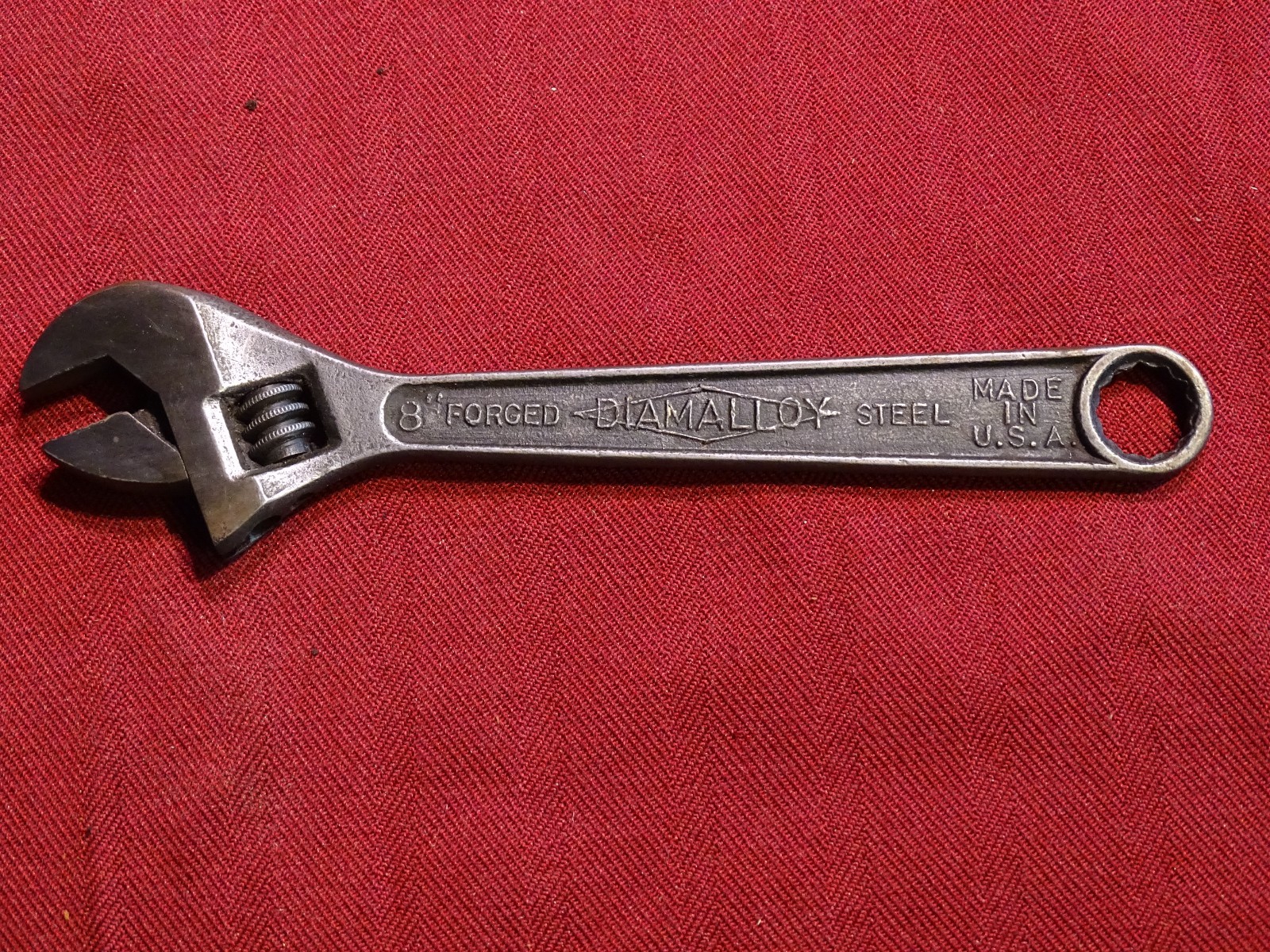 Diamond Calk Horseshoe 8″ Adjustable Wrench Crescent Style With 9/16″ Box End
