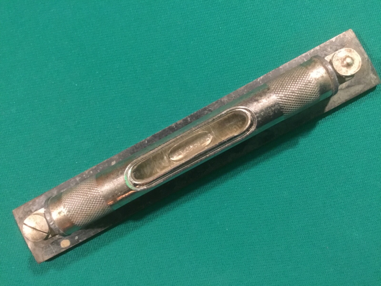antique English spirit level Birmingham steel 8″ J Rabone and Sons