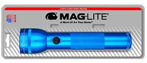 Maglite Heavy-Duty Incandescent 2-Cell D Flashlight, Blue