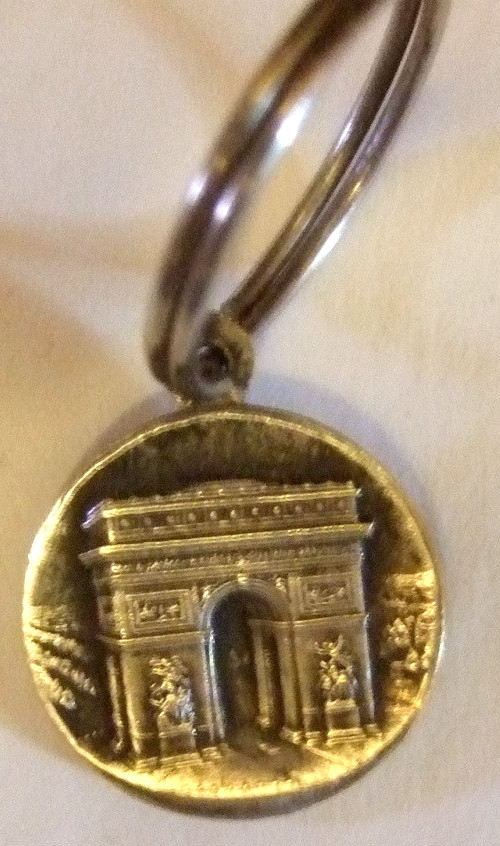 French Key Fob Eiffel Tower Arc De Triomphe