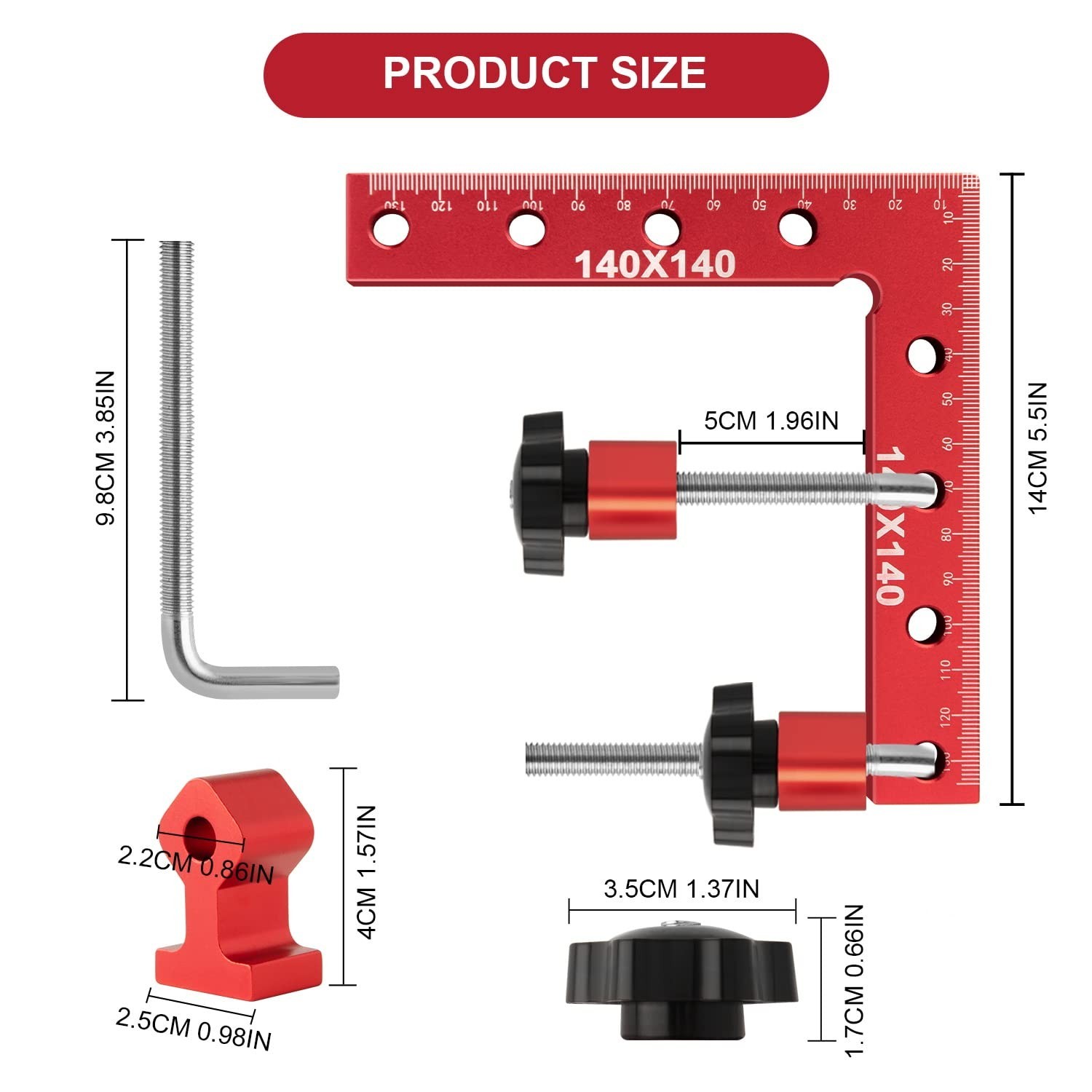 Right Angle Clamp,Aluminum Alloy 90 Degree Woodworking Corner Clamps with Pos…
